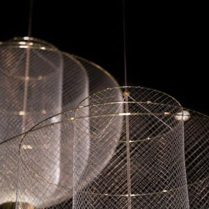 Alessio Inusual Metal Cromo Oro Lámpara Colgante Dormitorio Salón