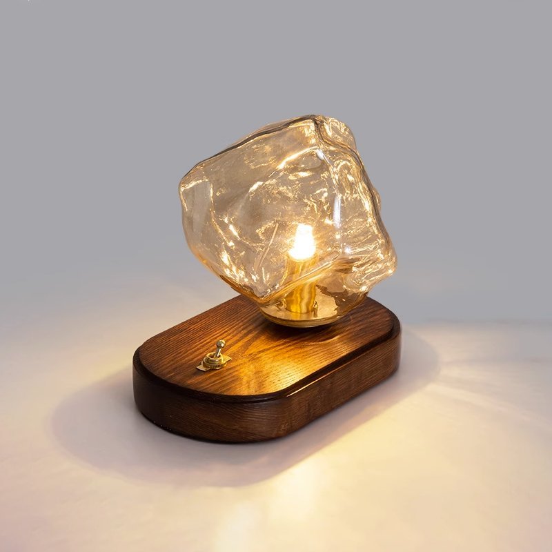 Verona Ice Stone Glass Table Lamp