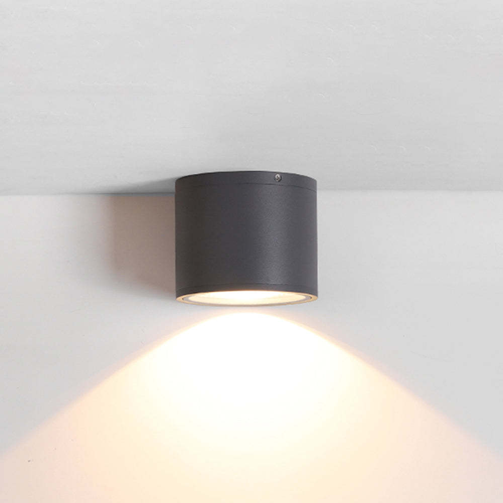 Orr Moderna Cilíndrica LED Metal Lámpara De Techo Exterior