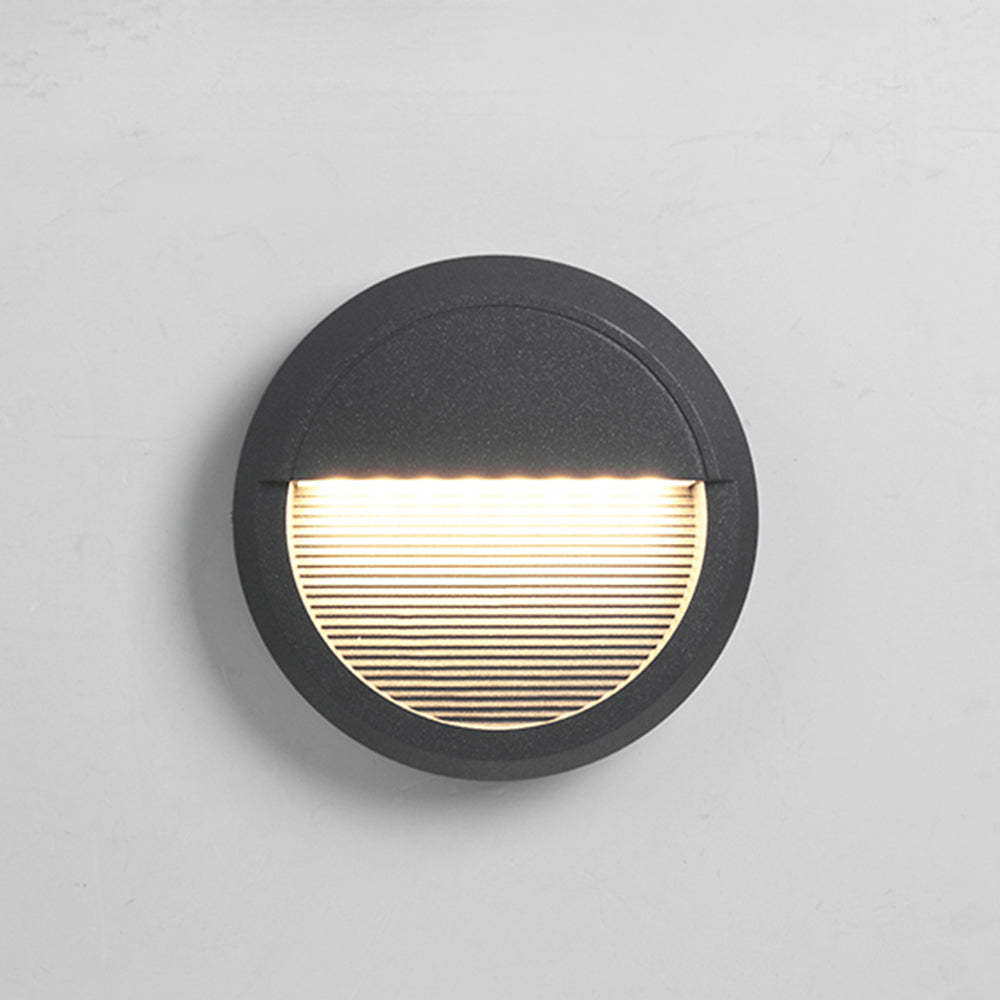 Orr Moderno Redondo Cuadrado Metal Aplique Exterior