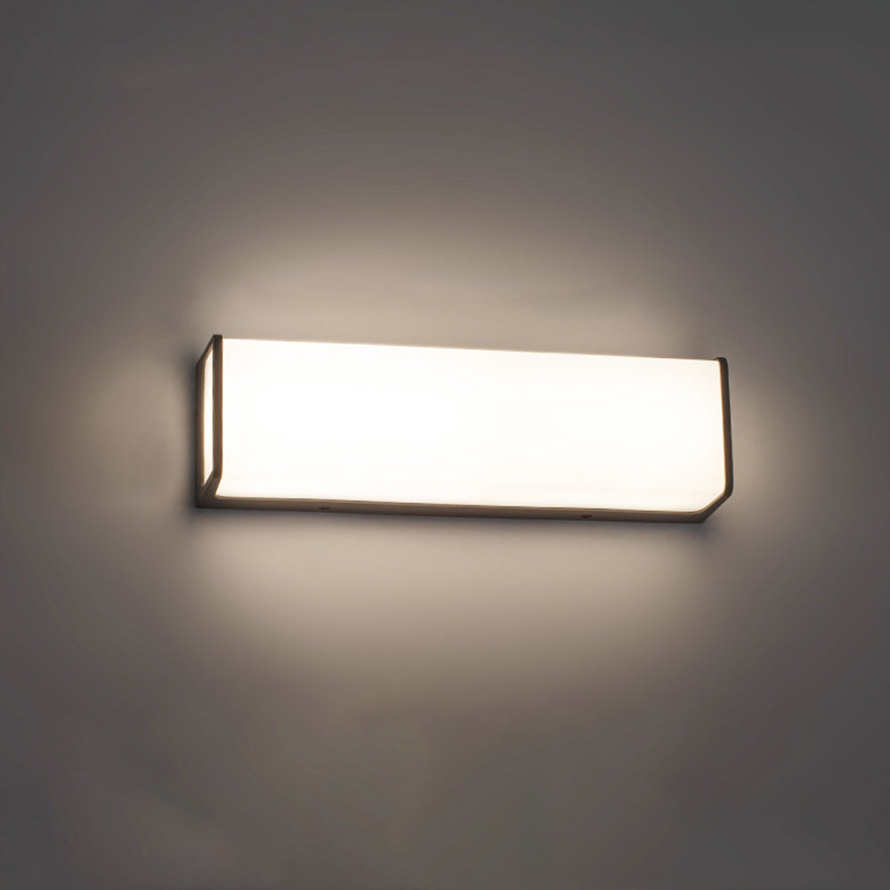 Orr Moderno LED Aplique Exterior Solar Blanco/Negro Pasillo/Balcón Acrílico 3 Tamaños 10CM 15CM 35CM