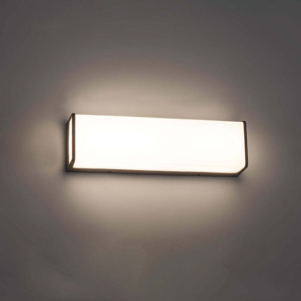 Orr Moderno LED Aplique Exterior Solar Blanco/Negro Pasillo/Balcón Acrílico 3 Tamaños 10CM 15CM 35CM