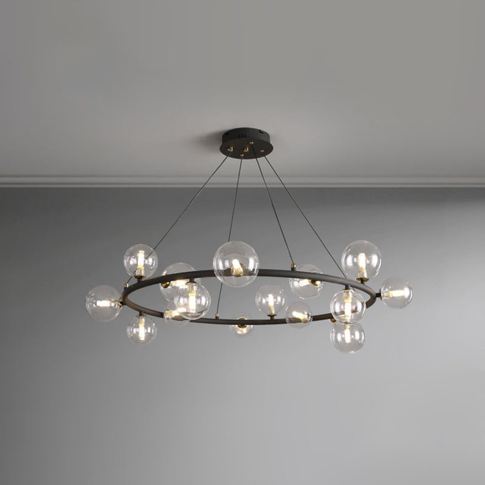 Valentina Moderno Bola de Cristal LED Lámparas de Araña Oro/Negro Mesa de Comedor/Sala de Estar Metal Con 3 Más Grandes