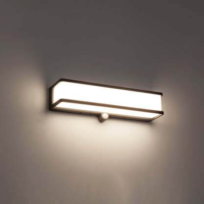 Orr Moderno LED Aplique Exterior Solar Blanco/Negro Pasillo/Balcón Acrílico 3 Tamaños 10CM 15CM 35CM