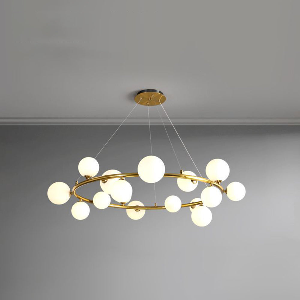 Valentina Moderno Bola de Cristal LED Lámparas de Araña Oro/Negro Mesa de Comedor/Sala de Estar Metal Con 3 Más Grandes
