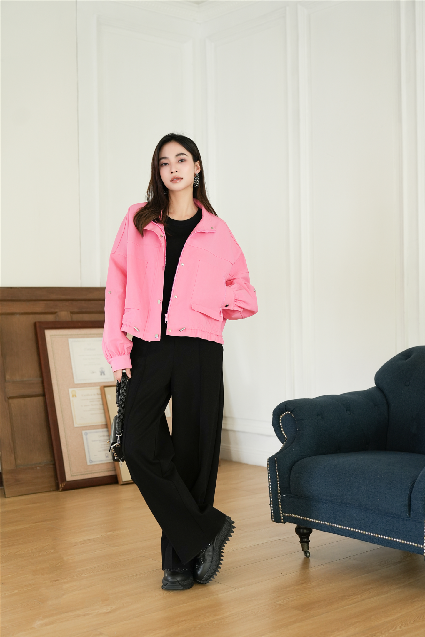 BESIONIA Premium Feeling Skinny Casual Pants