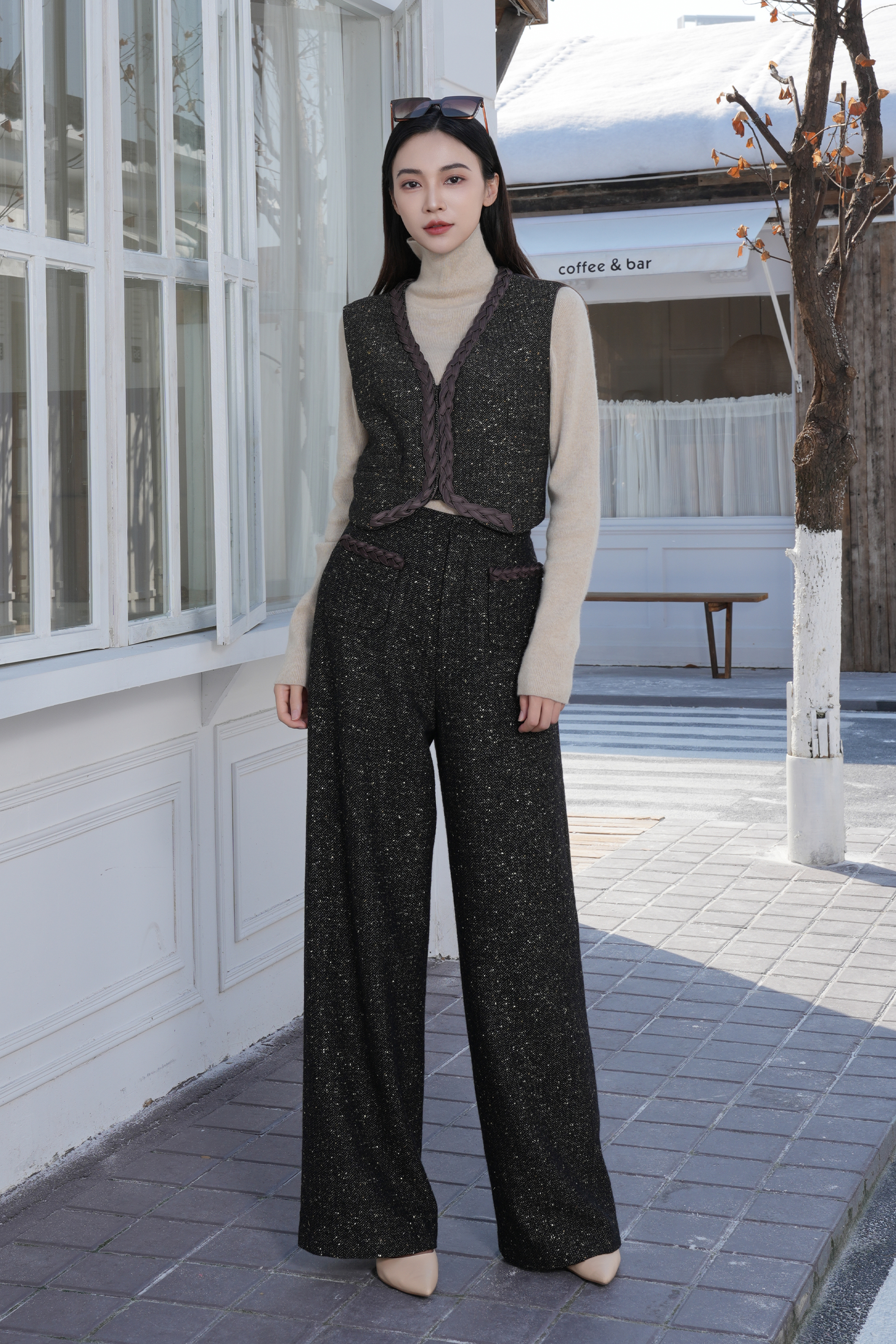 BESIONIA Vintage Style Sheep's Wool Premium Vest