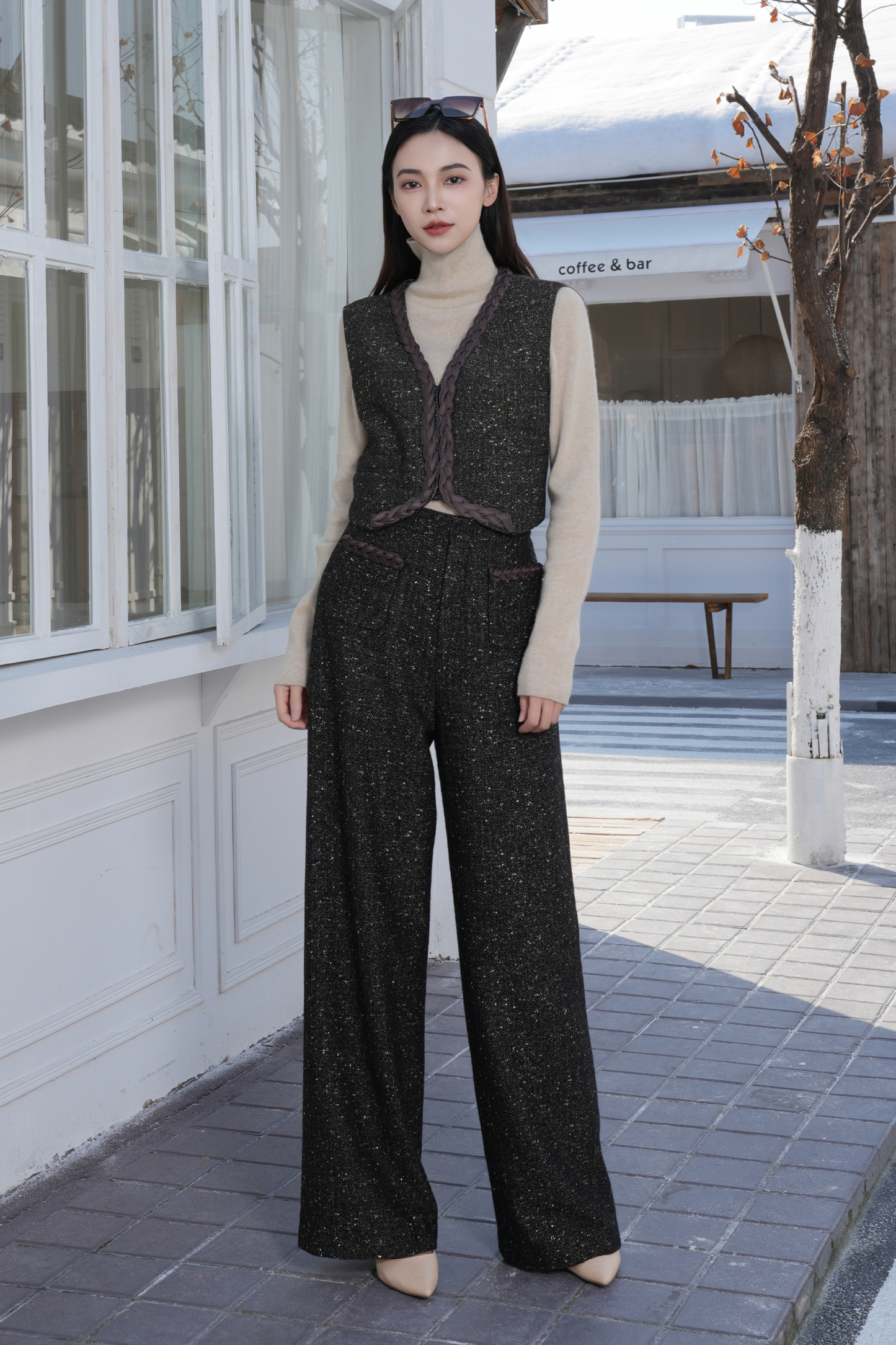 BESIONIA Vintage Style Sheep's Wool Premium Vest