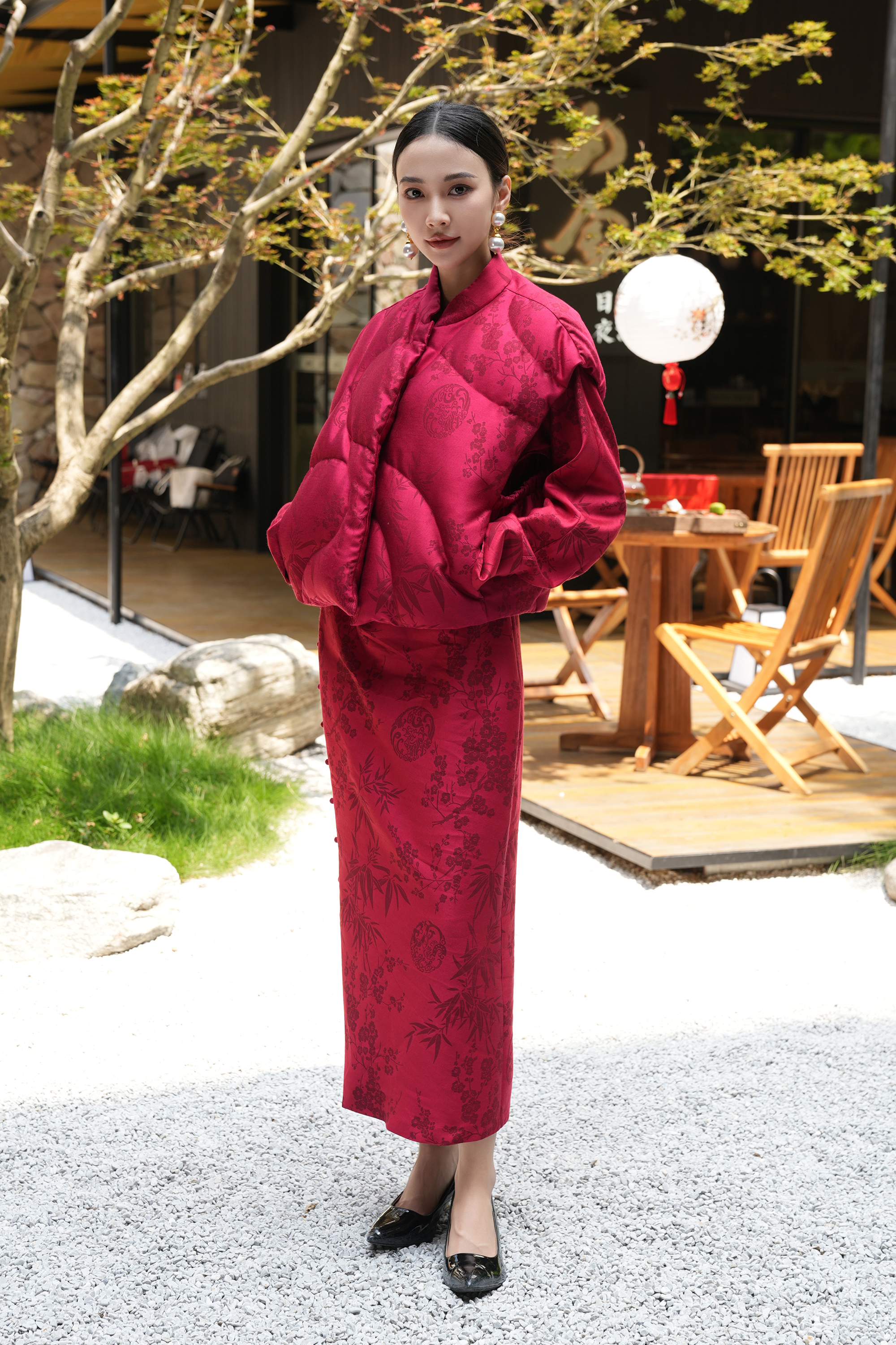 BESIONIA New Chinese Standing Collar Printed Vest