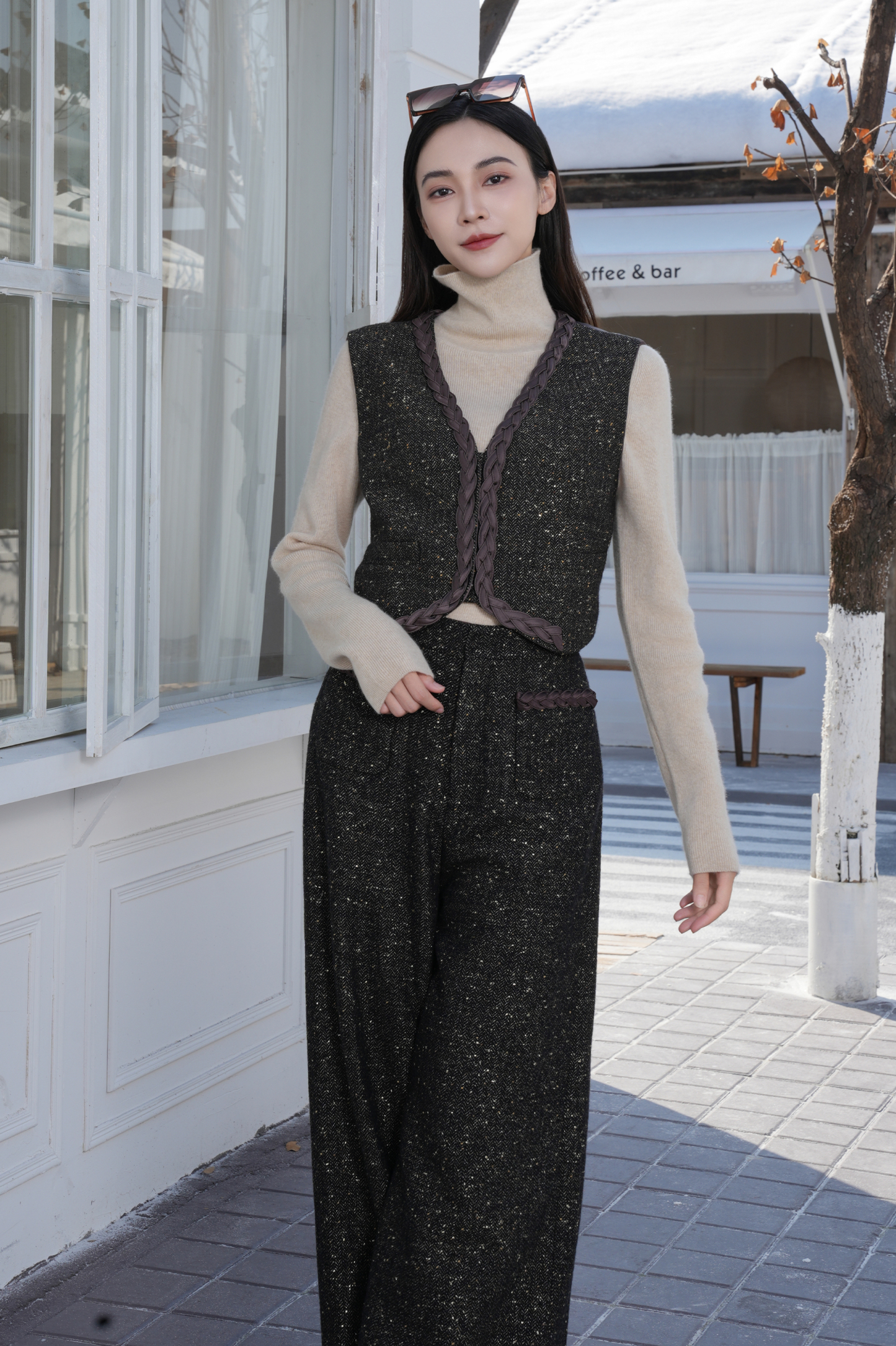BESIONIA Vintage Style Sheep's Wool Premium Vest
