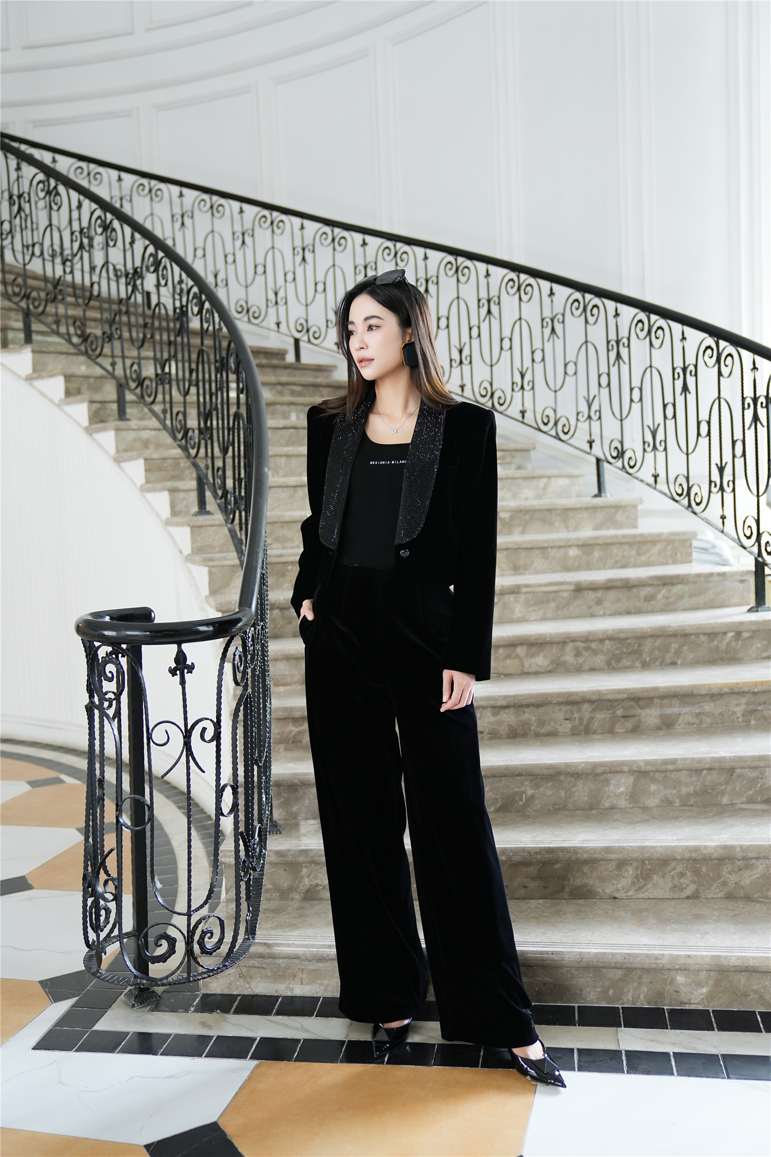 BESIONIA Stylish Patchwork Short Outerwear