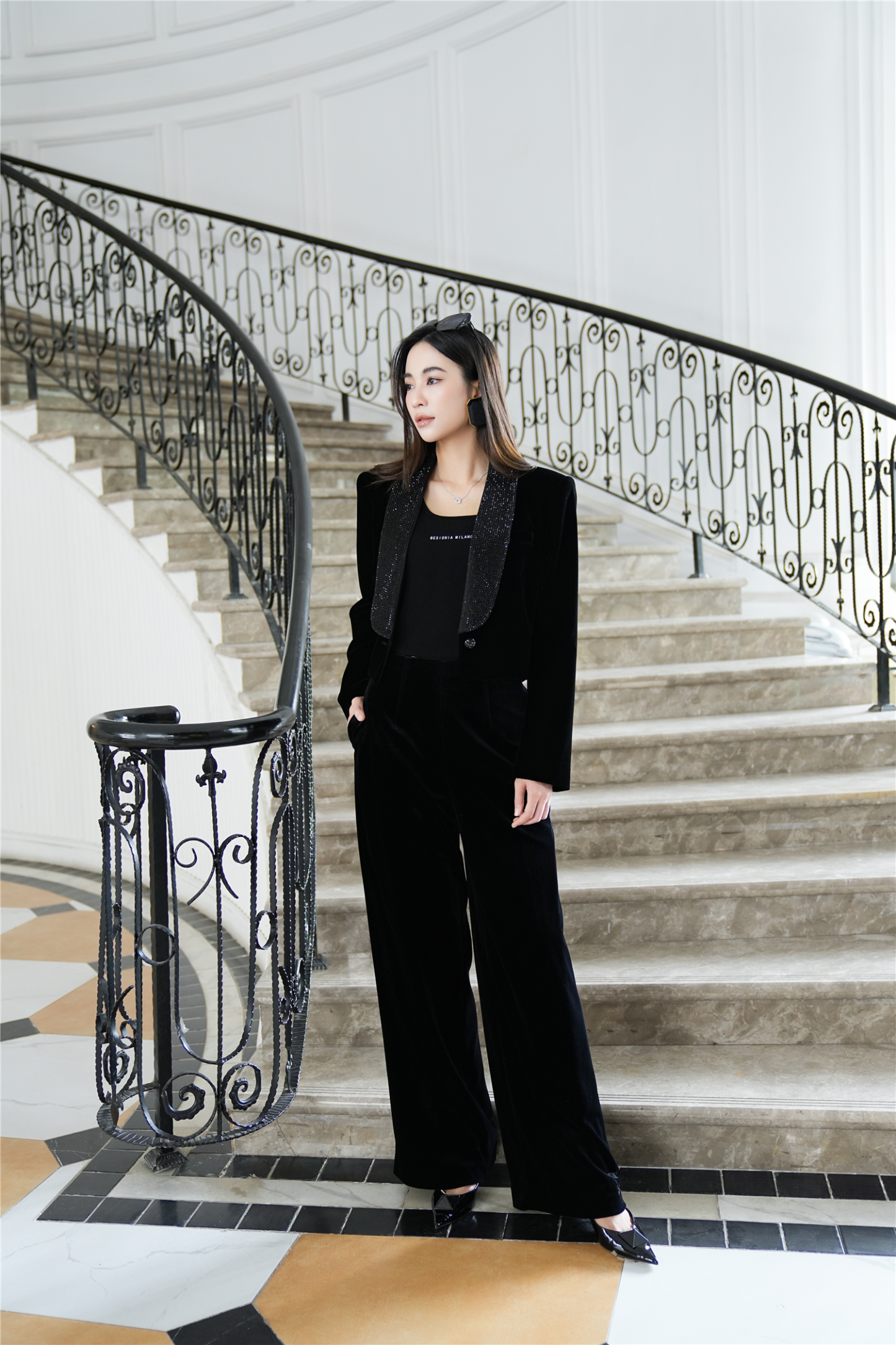 BESIONIA Stylish Patchwork Short Outerwear