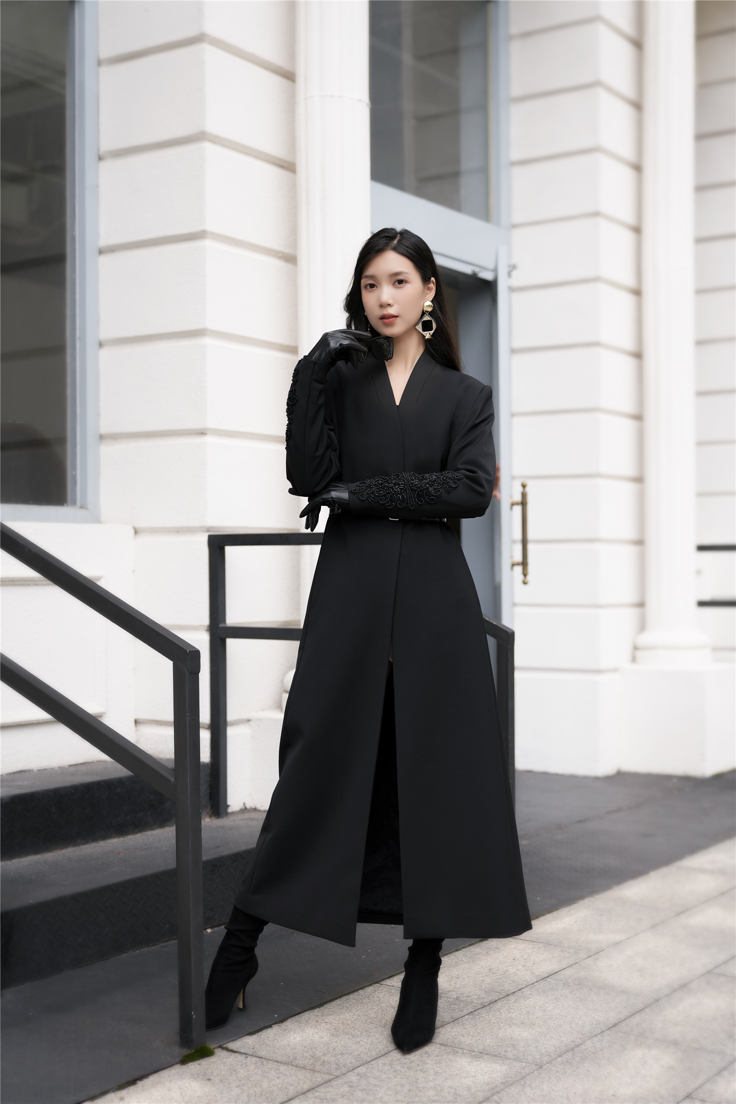 BESIONIA Elegant Vintage Coat