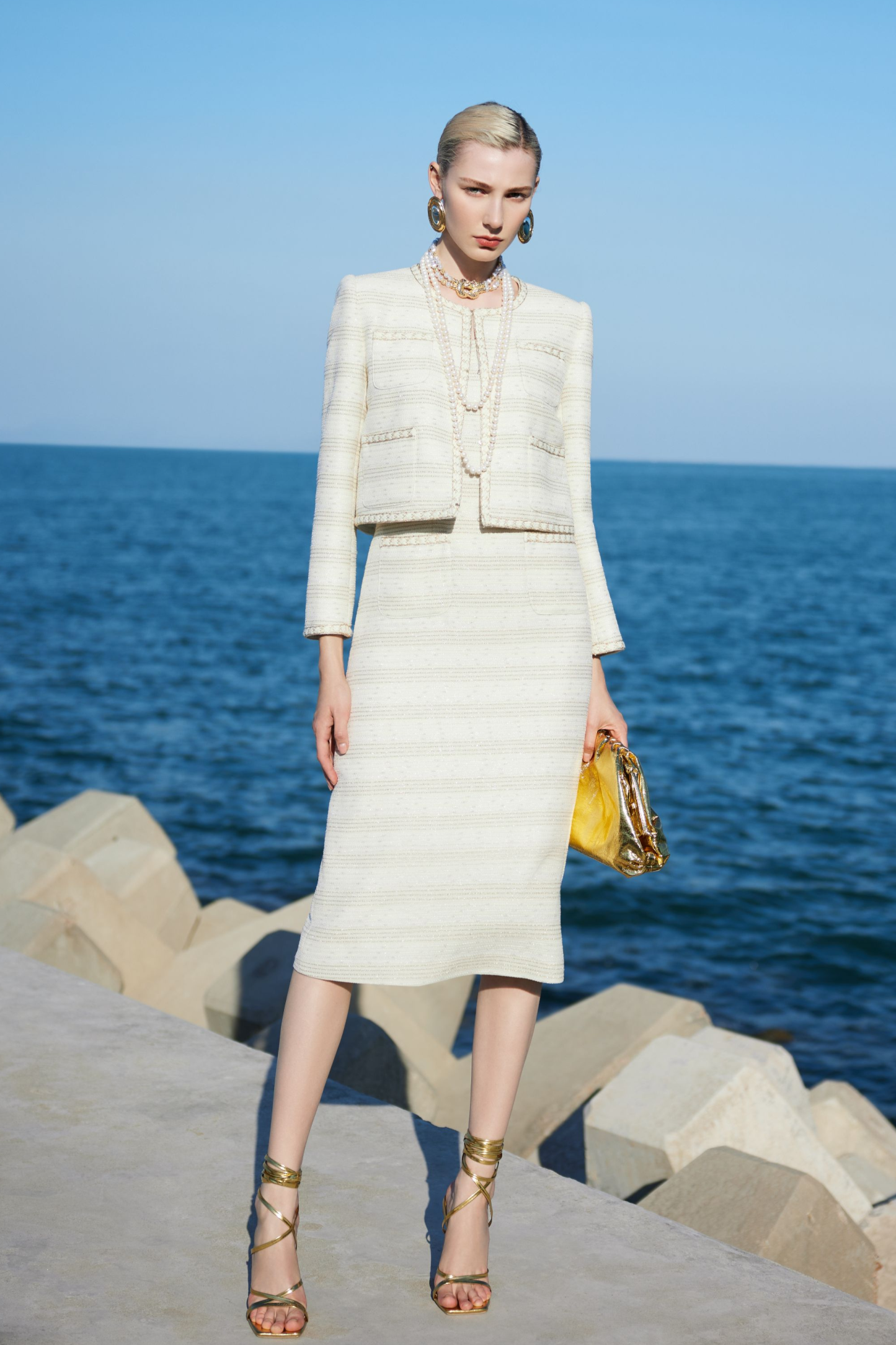 BESIONIA Elegant Patchwork Short Jacket