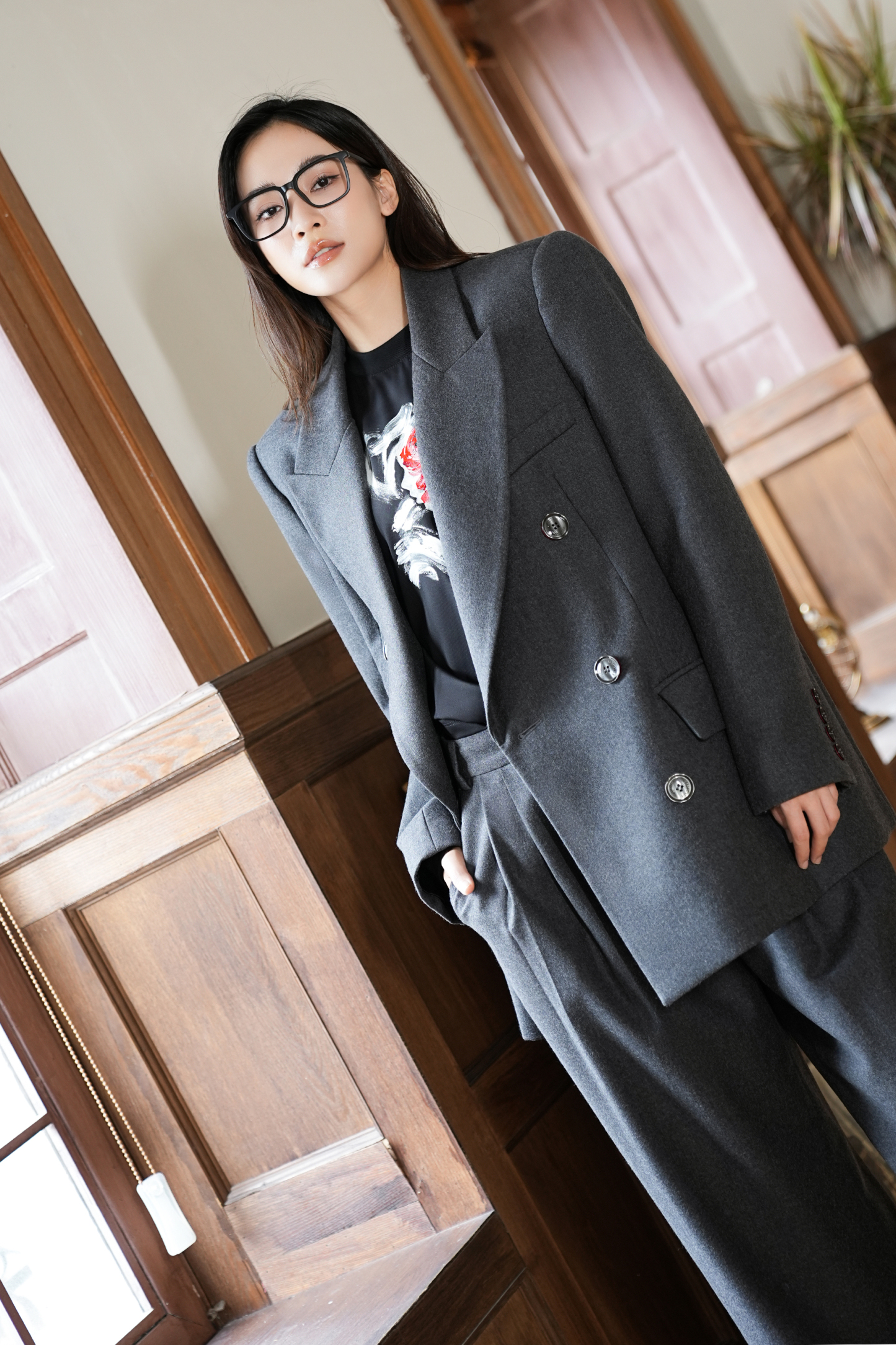 BESIONIA Printed Peplum Blouse