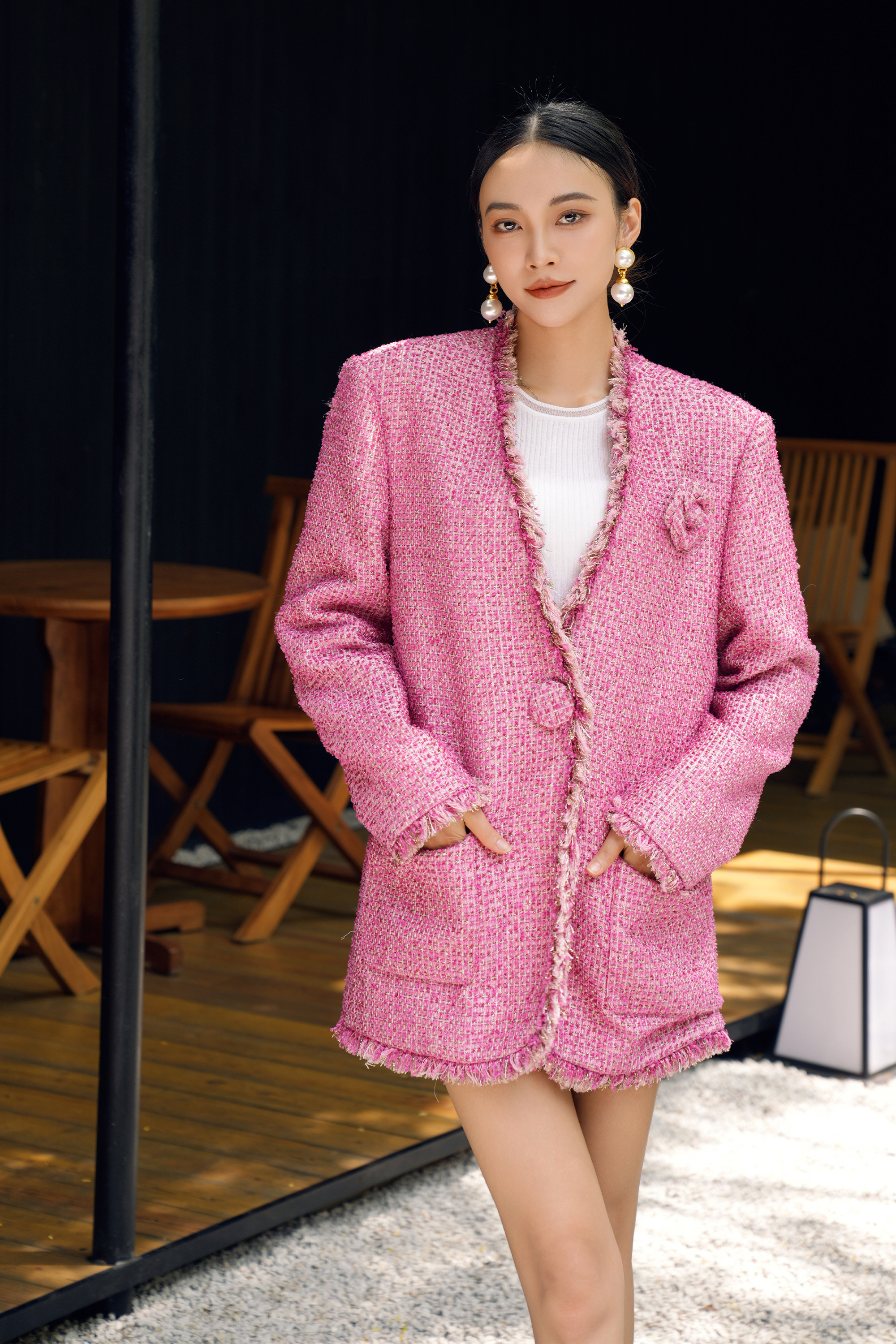 BESIONIA French Vintage One Button Suit