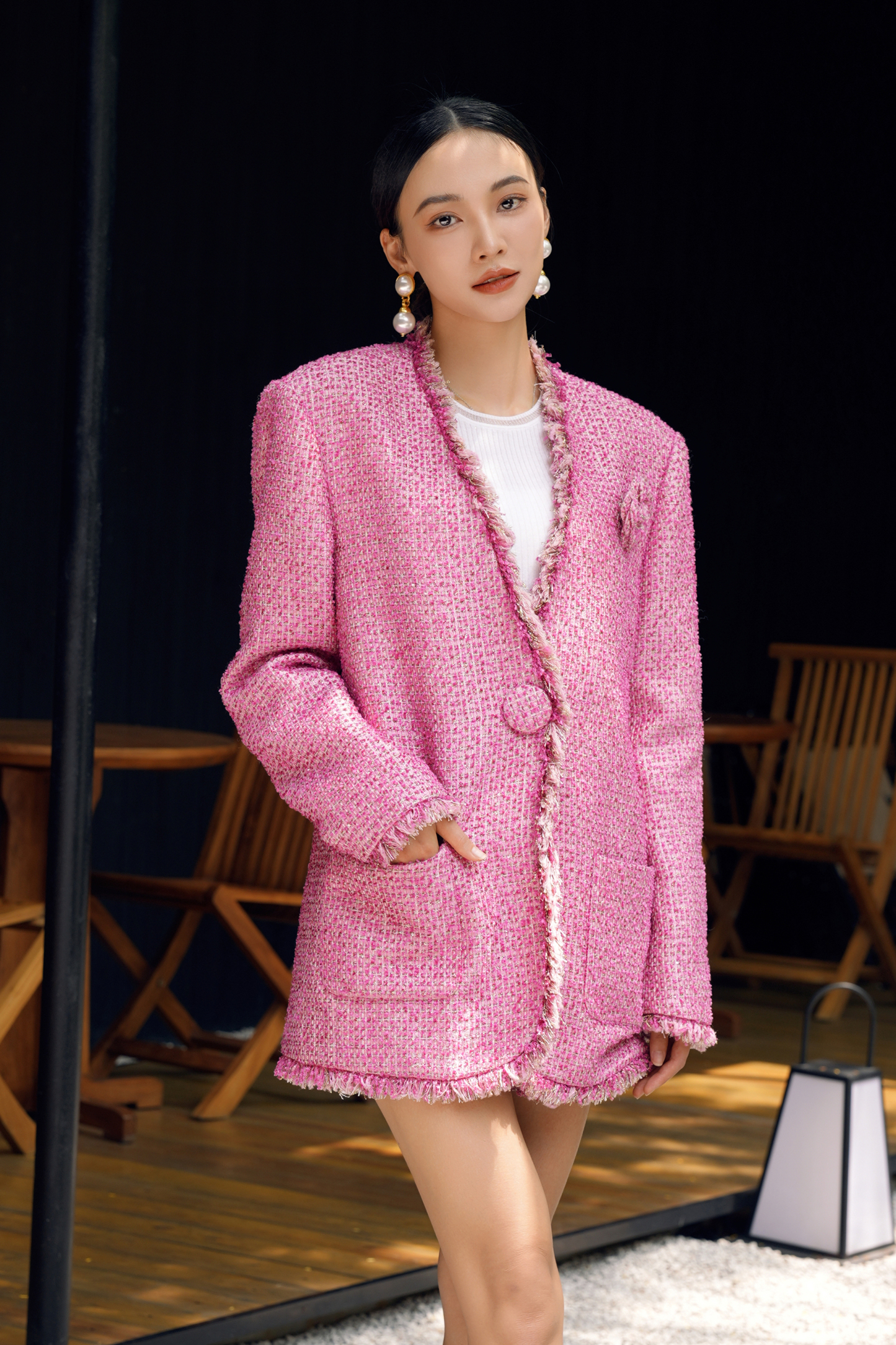 BESIONIA French Vintage One Button Suit