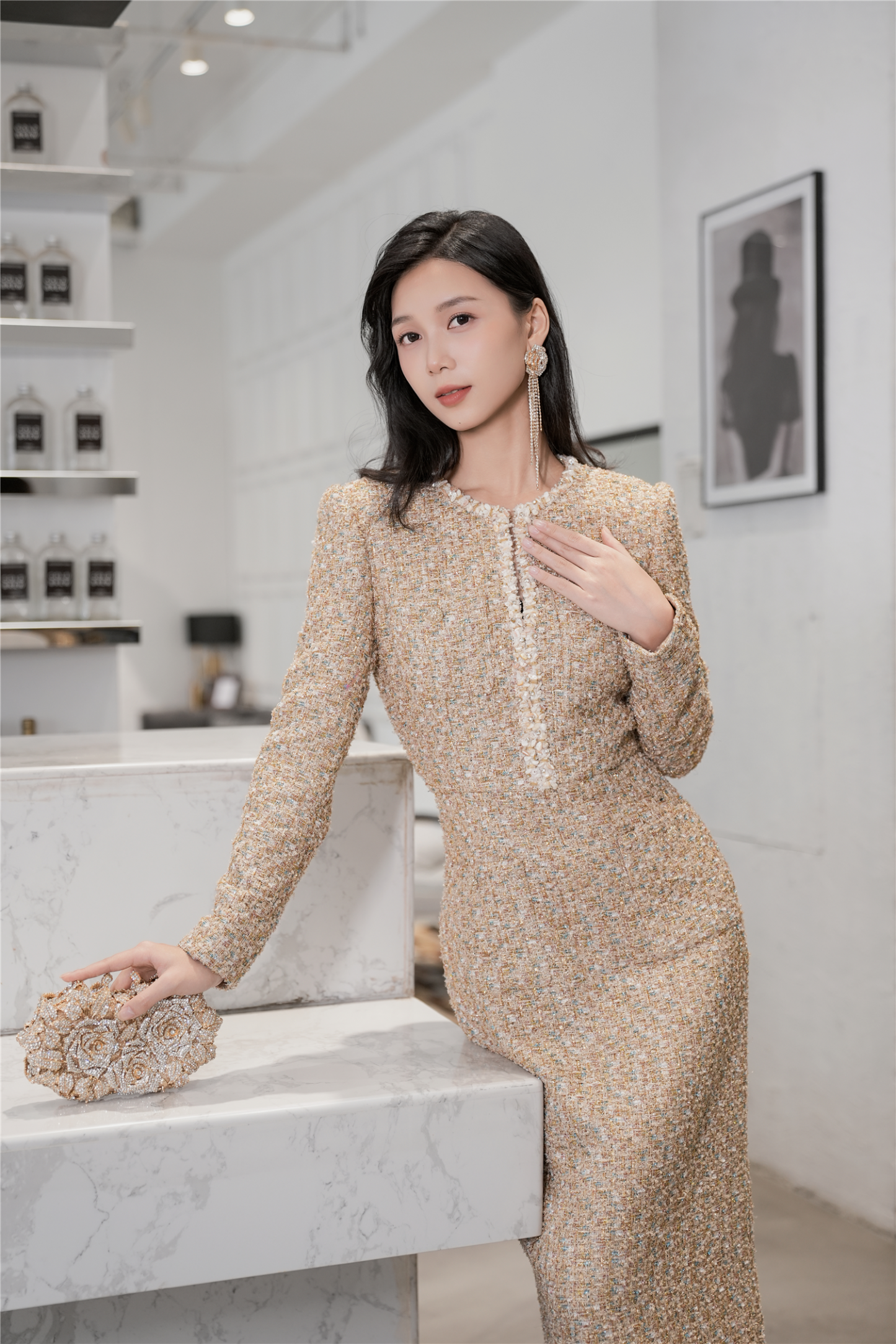 BESIONIA Fashion High Waist Dress