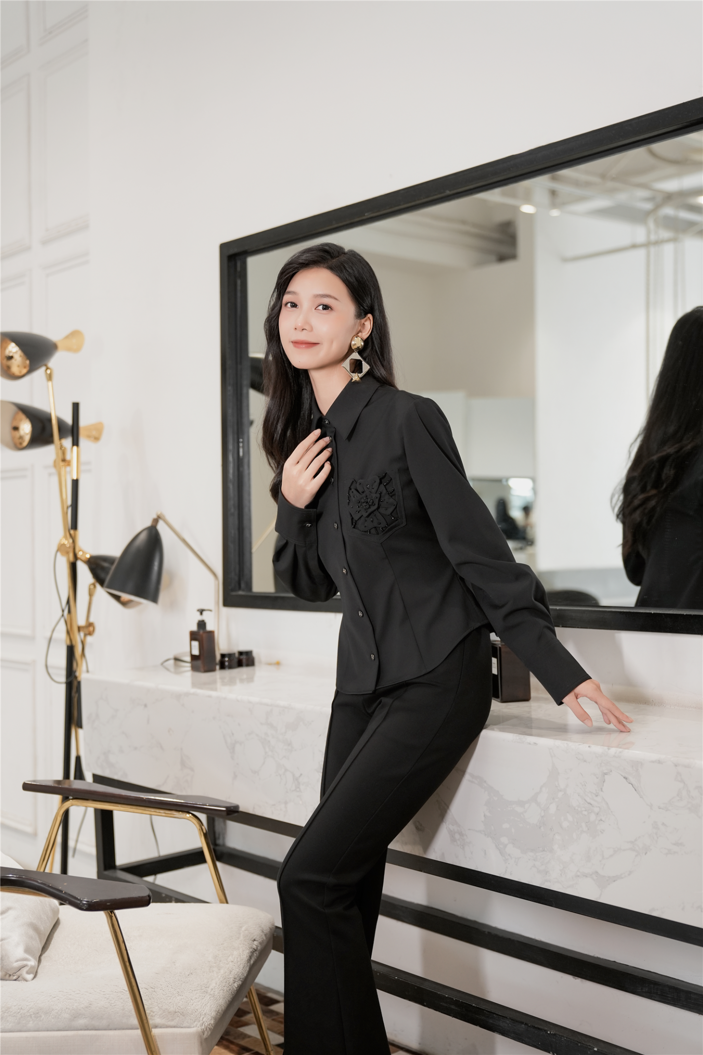 BESIONIA Waist-slimming design shirt