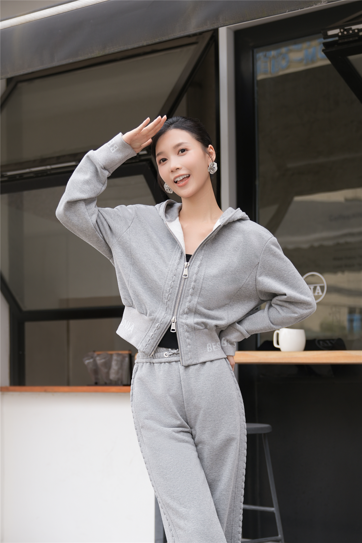 BESIONIA Hooded Design Casual Outerwear