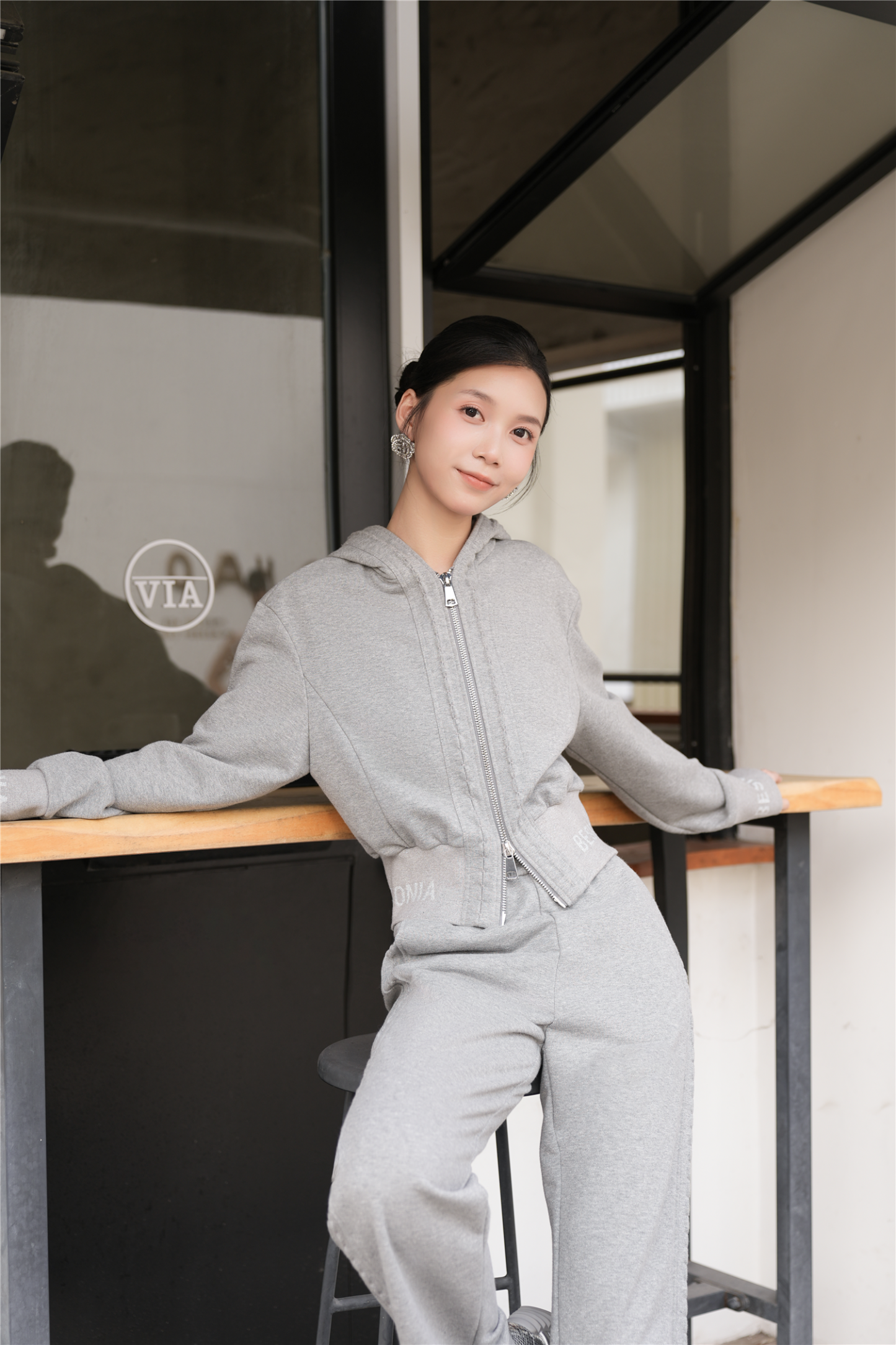 BESIONIA Hooded Design Casual Outerwear