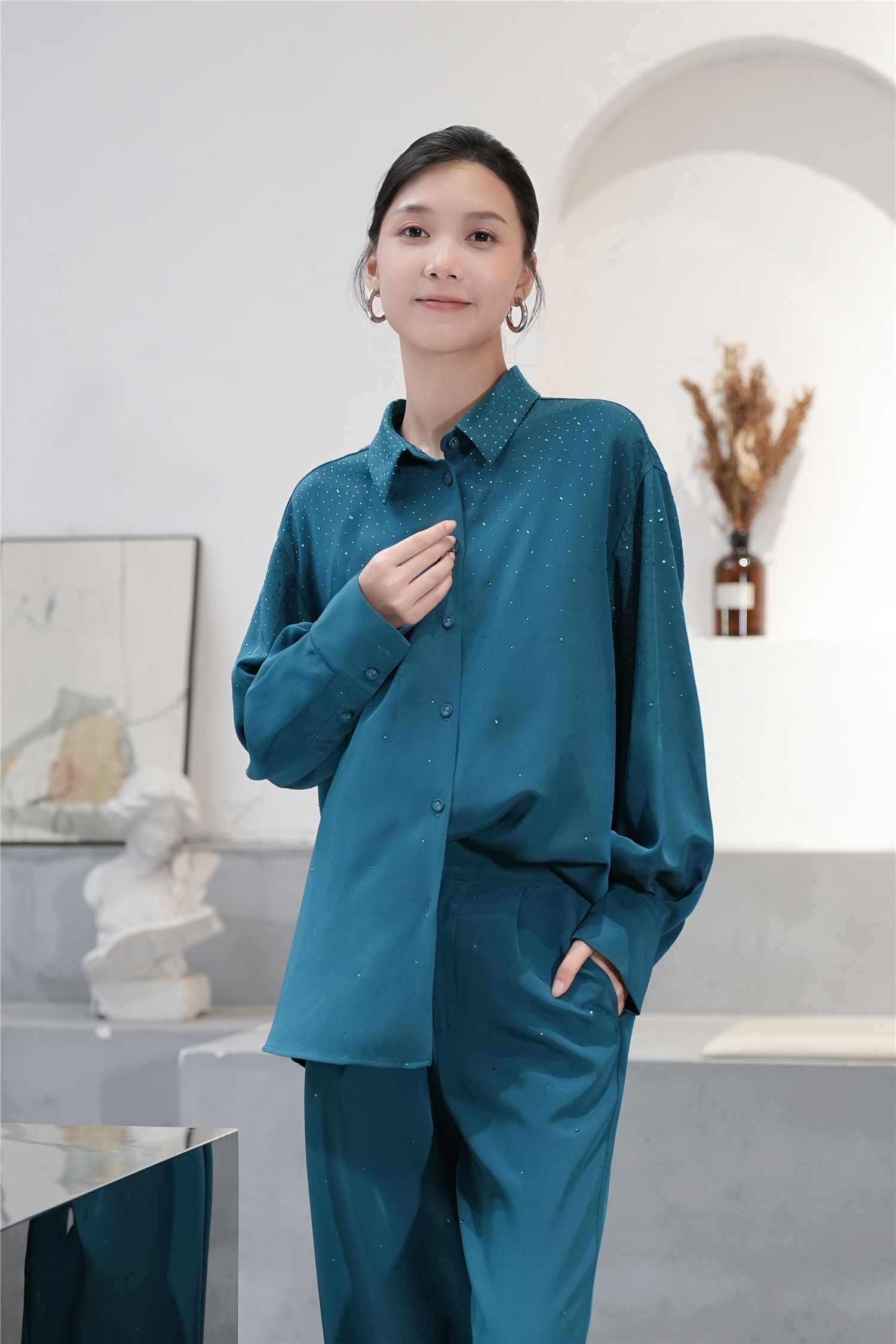 BESIONIA Casual Commuter Suit Pants