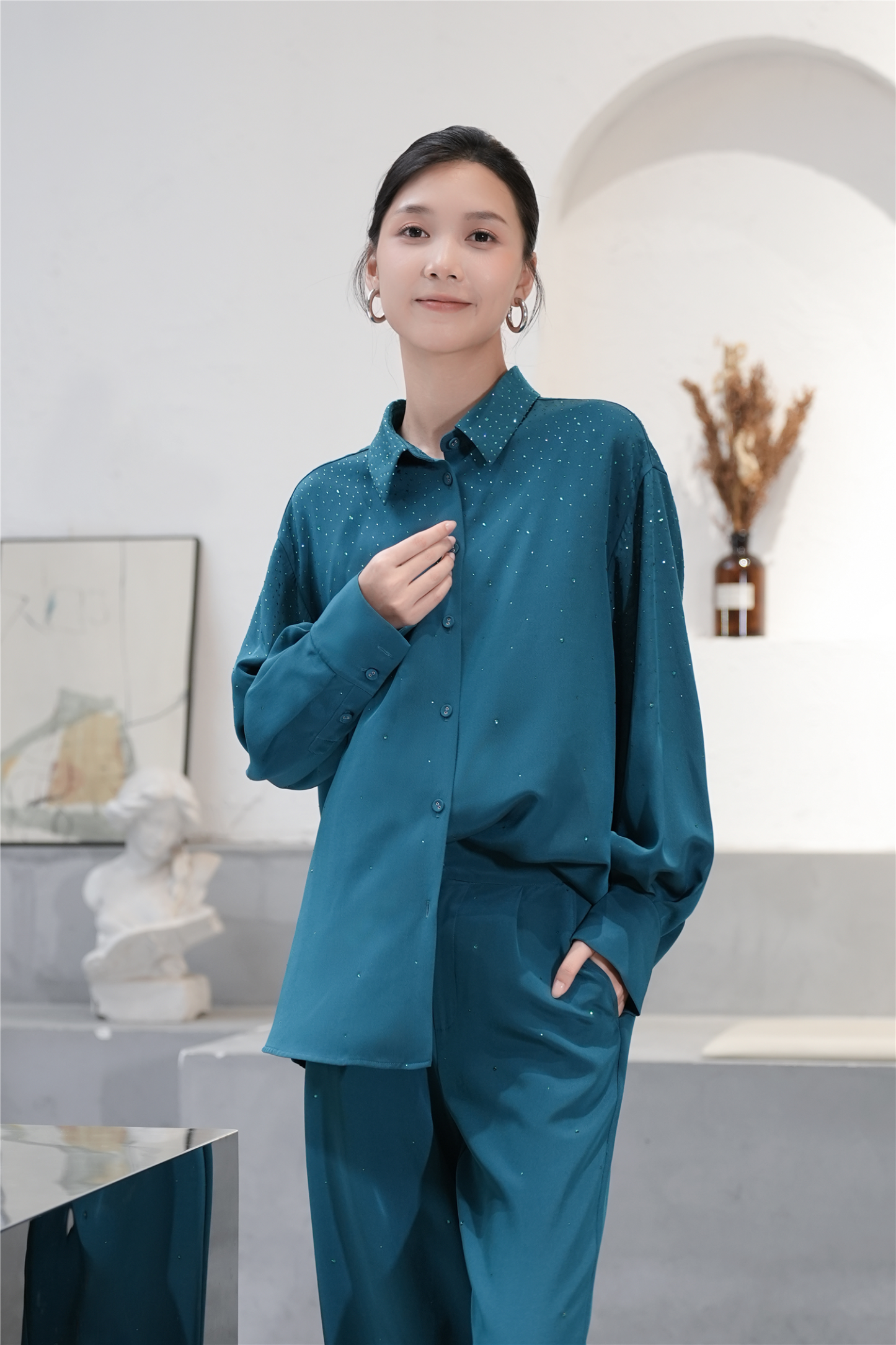 BESIONIA Casual Commuter Suit Pants