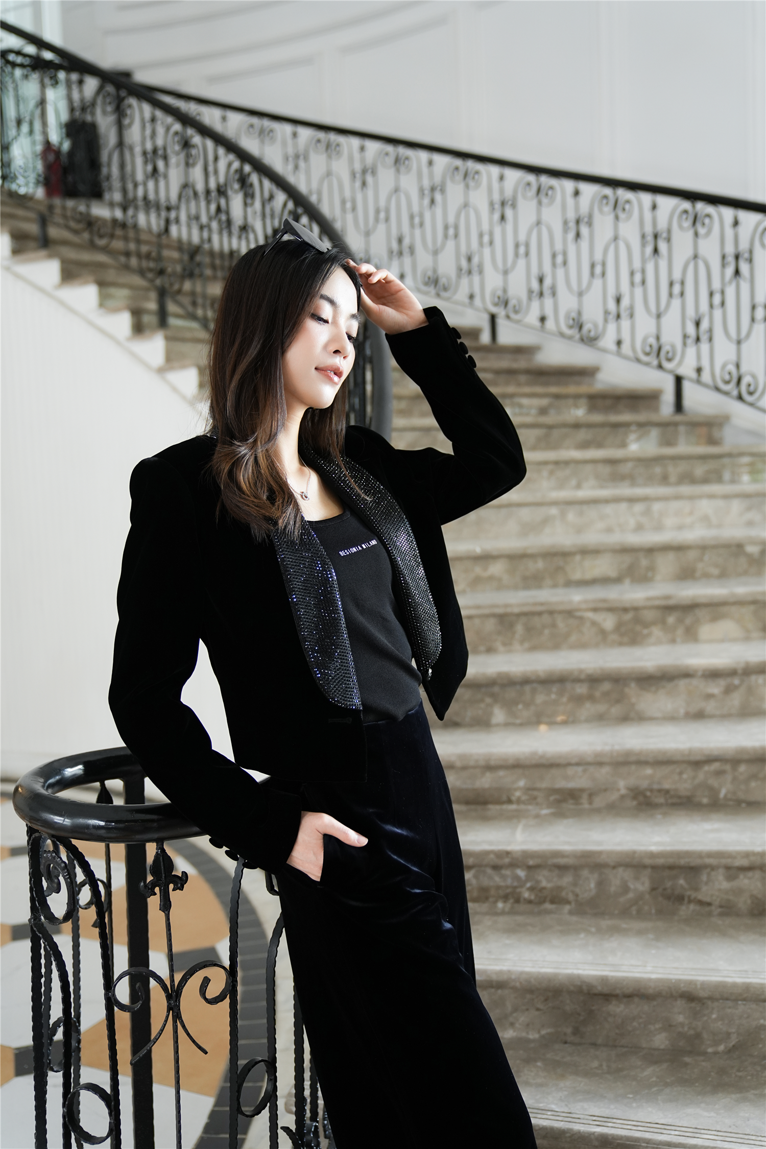 BESIONIA Stylish Patchwork Short Outerwear