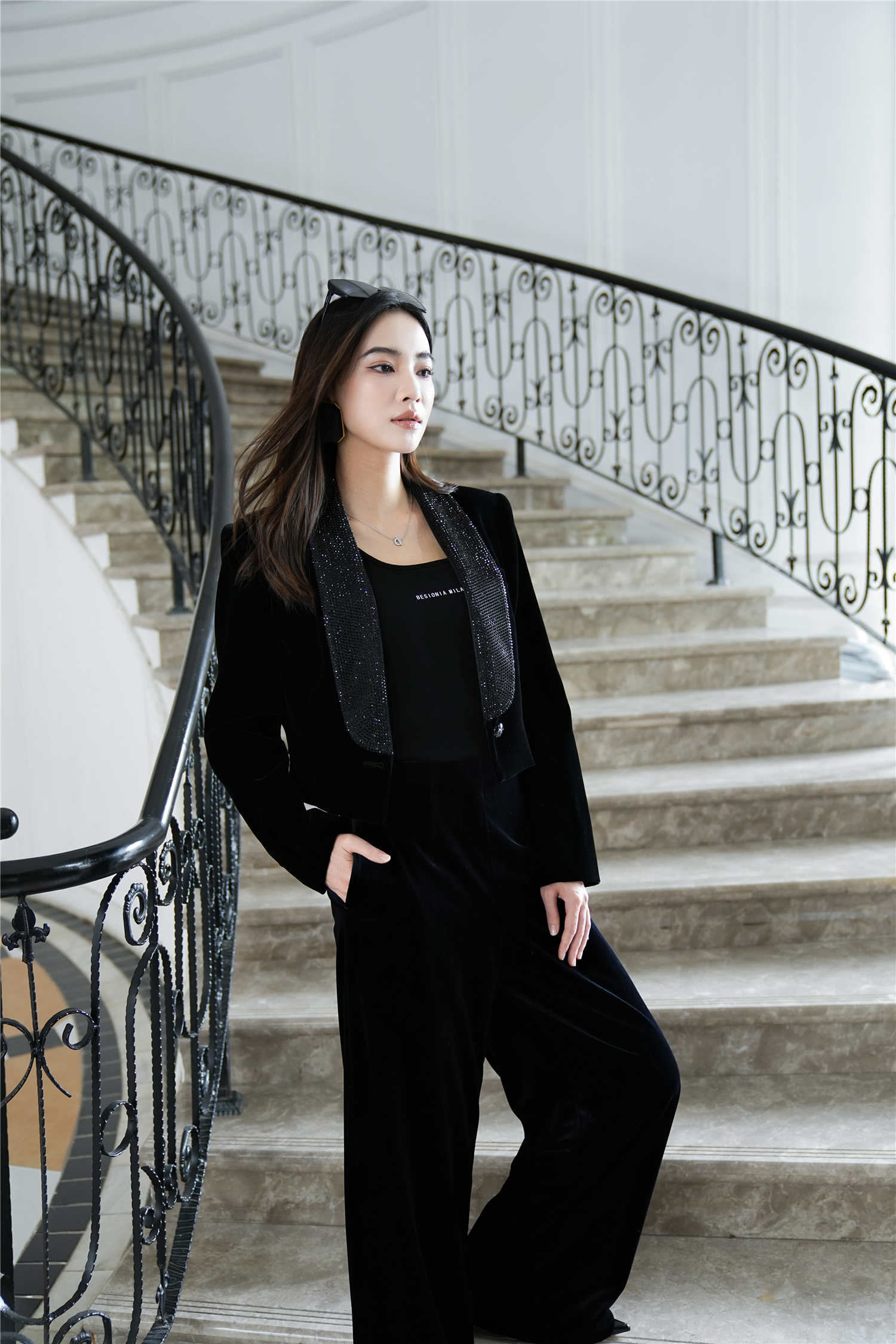 BESIONIA Stylish Patchwork Short Outerwear