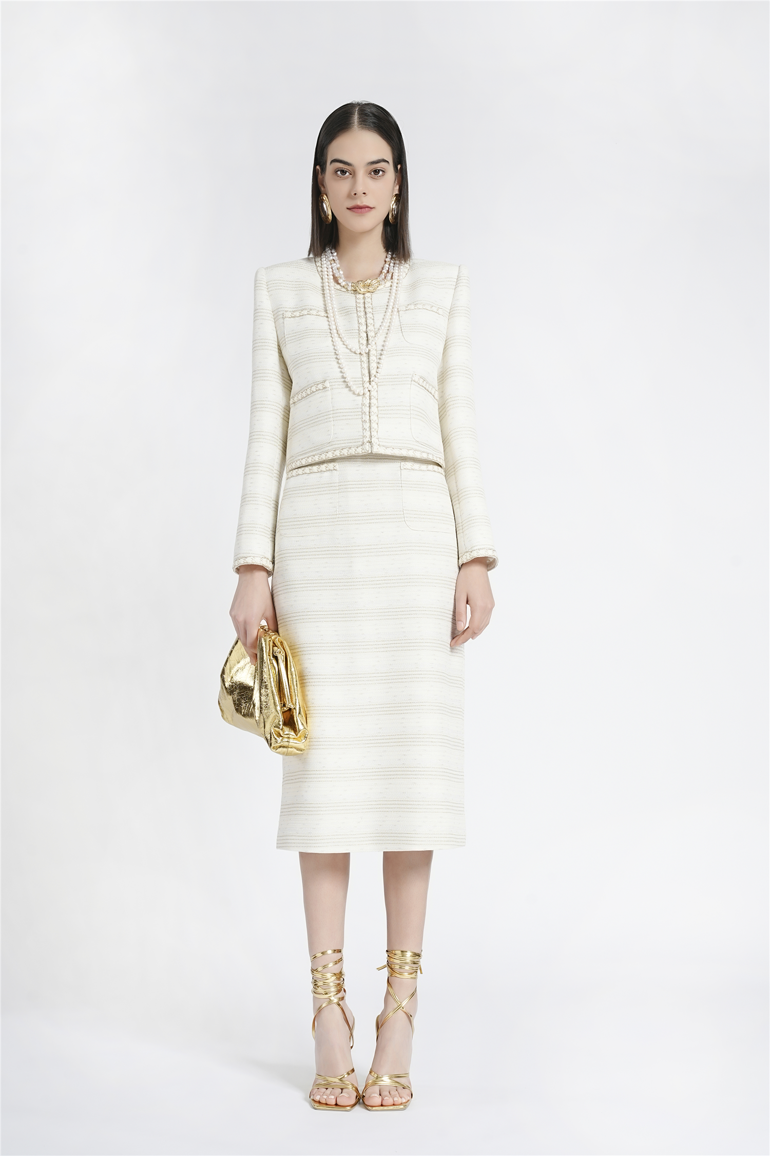 BESIONIA Elegant Patchwork Short Jacket