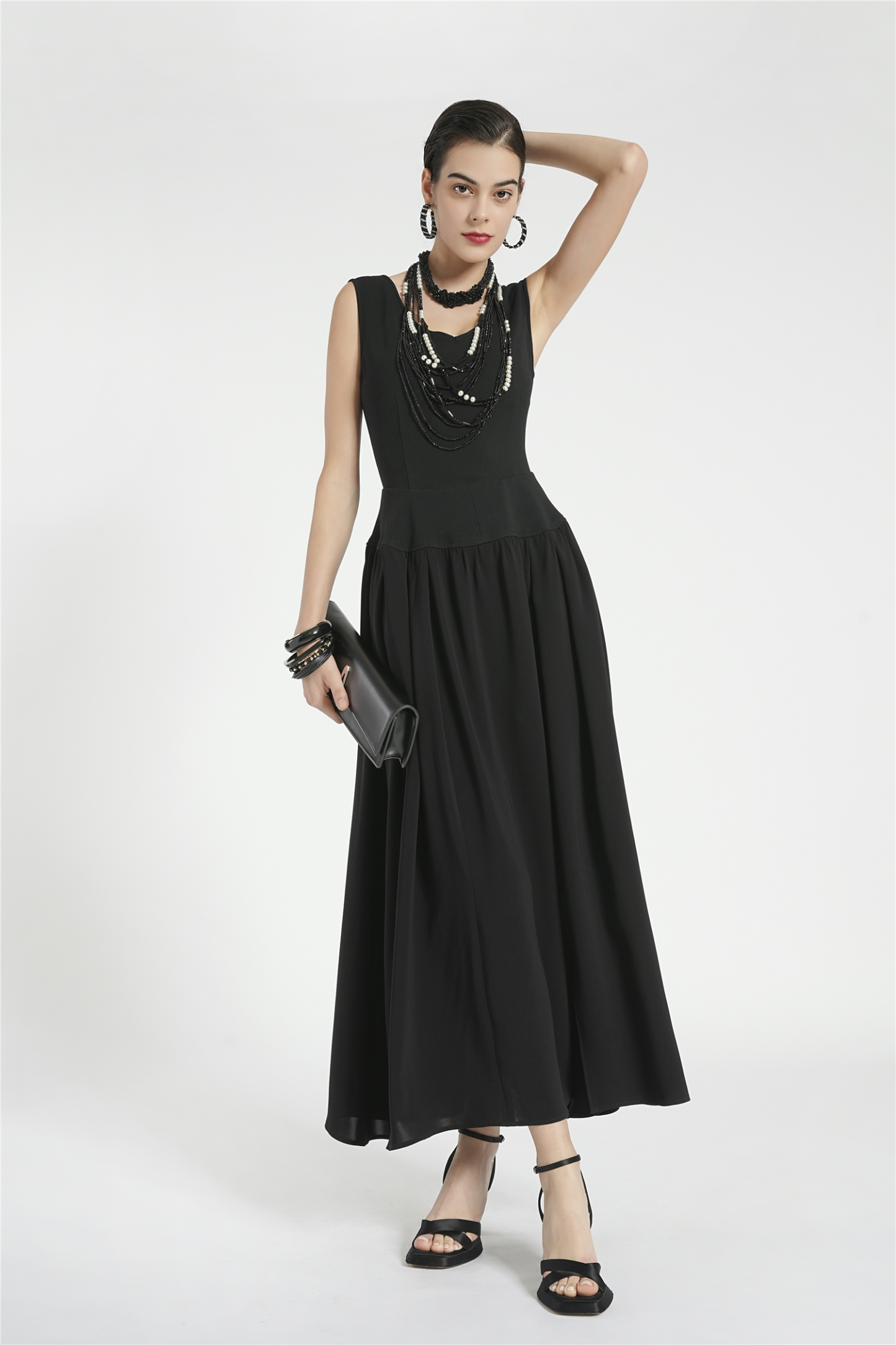 BESIONIA French Elegant Split Sleeveless Dress