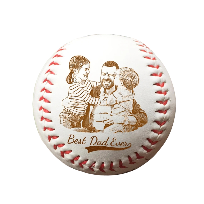 Personalized Photo on Baseball Ball Engraved Custom Your Kids Picture 