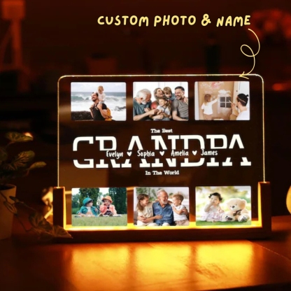 Personalized Mom LED Night Light with Custom Wooden Base Unique Mother's Day Gift from Daughter