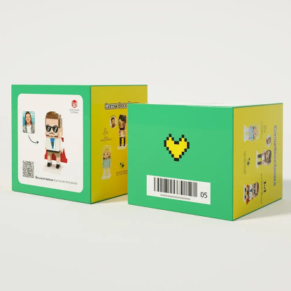 Custom Brick Mini Figures Photo Customizable Block Single Brick Figure Anniversary Gift for Couple