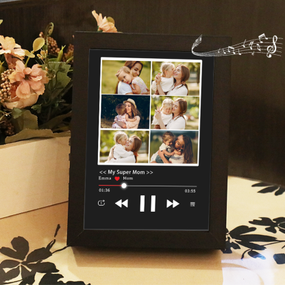 Photo Frame with Music Custom Whole Song Frame Personalized Music Player Mother's Day Gifts (Can Play Whole Song)