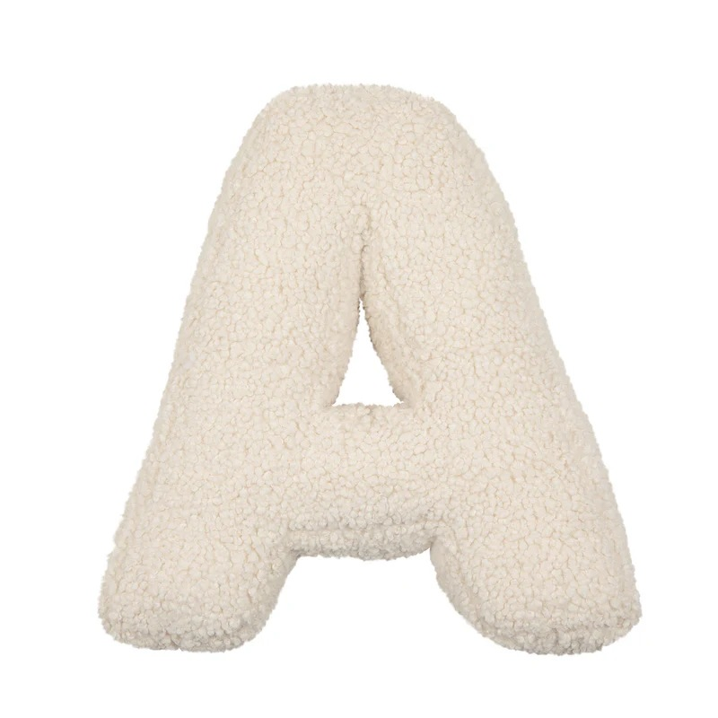 Personalized Alphabet Letter Pillow Embroidered Initial Cushion Nurser