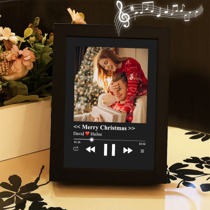 Christmas Gifts Collage Photo Frame with Music Custom Whole Song Frame Personalized Music Player (Can Play Whole Song)