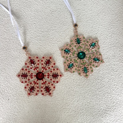 Custom Photo Rhinestone Ring Projection Pendant Car Decoration Christmas Tree Decoration for Christmas Gift