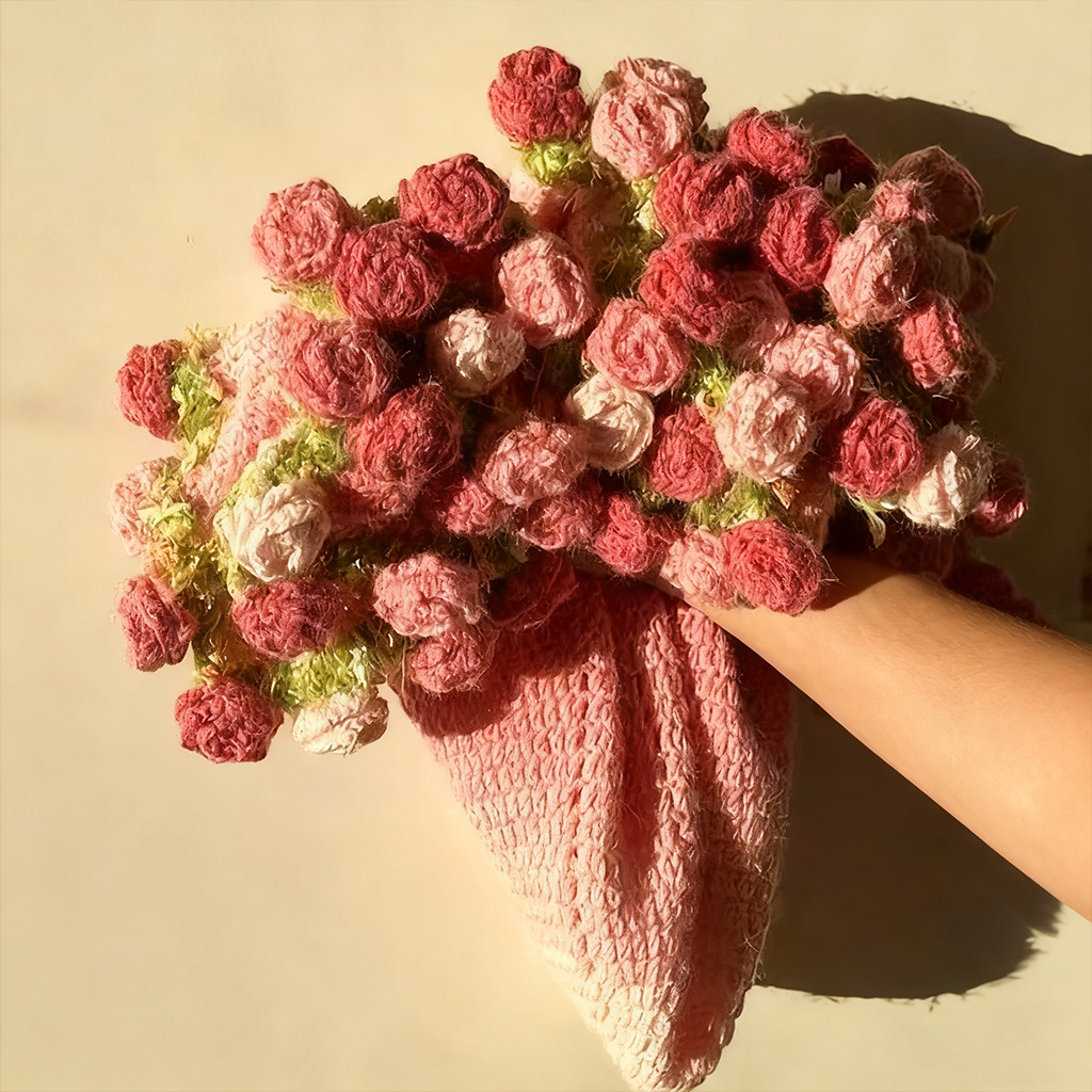 FINISHED Handmade Crochet Flower Dreamy Throw Blanket Bouquet Rose Bouquet Knitted Bouquet Ready-Made Blanket