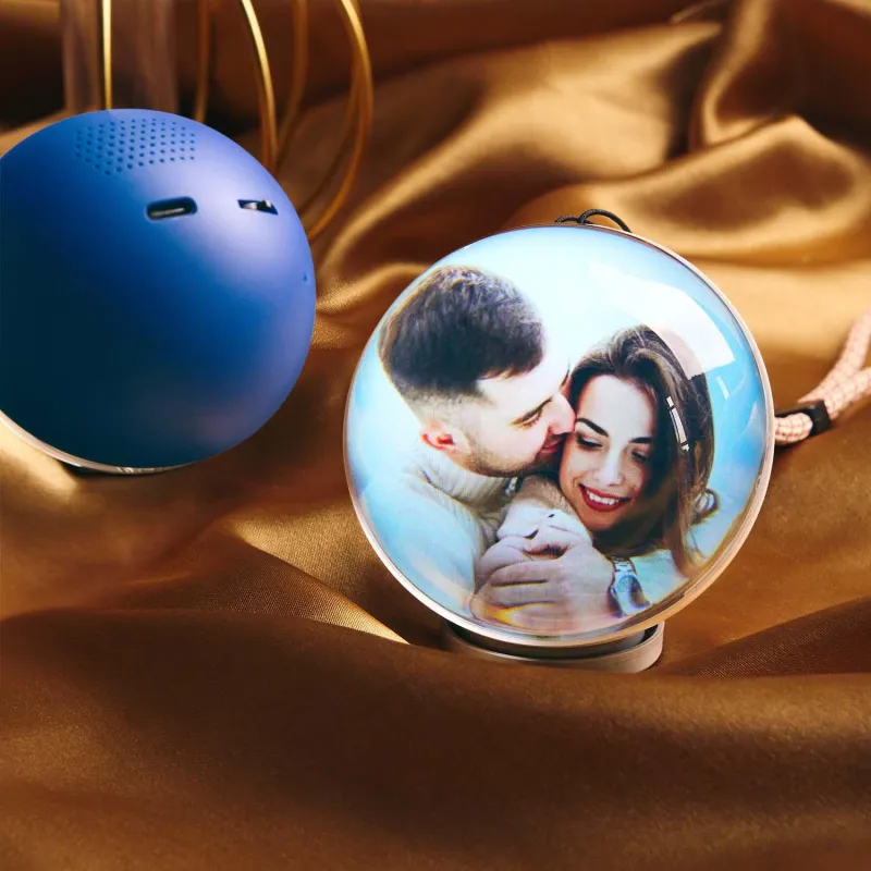 Personalized Video 3D Globe Crystal Ball with Sound Custom Album and V