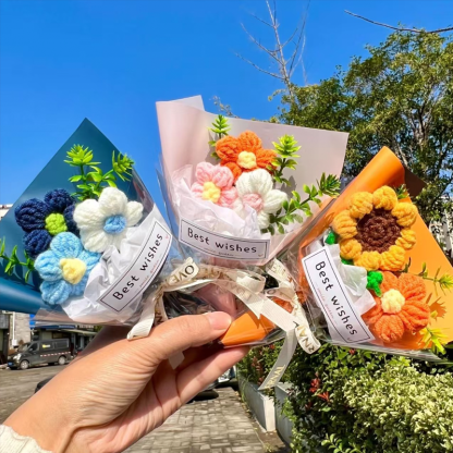 Knitted Bouquet (Same Color as Blanket)