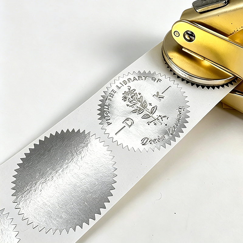 100Pcs Stamp Stickers Silver