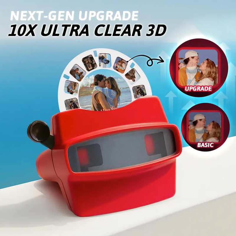 Personalized 3D Photo Viewer and Custom Viewfinder Toy and Reel with Your Pictures Christmas Gift