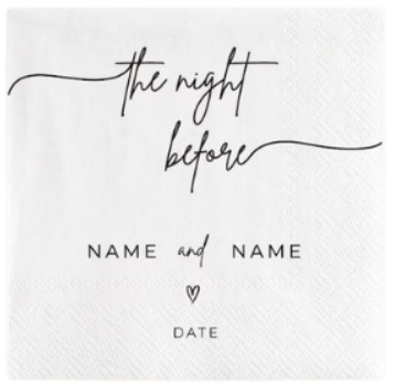 Personalized Wedding Napkins Custom Cocktail Napkins Dinner Napkins Bridal Shower Engagement Gifts for Wedding