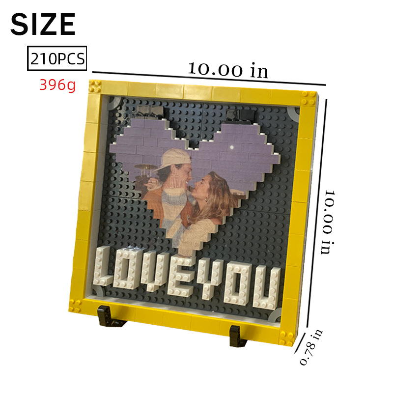 Custom Square Building Brick Photo Block Love Puzzle Brick Gift