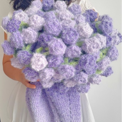 FINISHED Handmade Crochet Flower Dreamy Throw Blanket Bouquet Rose Bouquet Knitted Bouquet Ready-Made Blanket