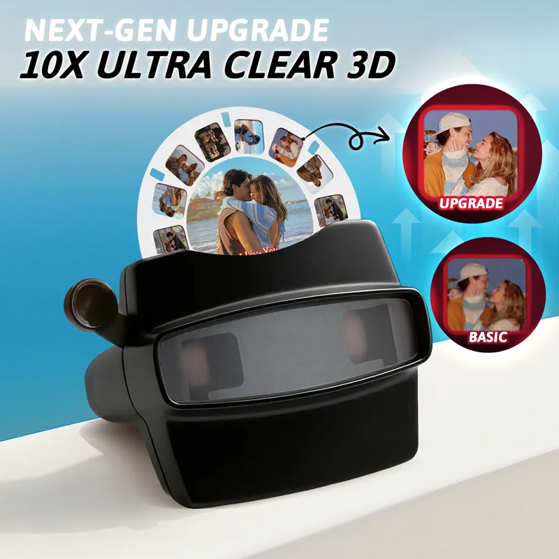Personalized 3D Photo Viewer and Custom Viewfinder Toy and Reel with Your Pictures Christmas Gift