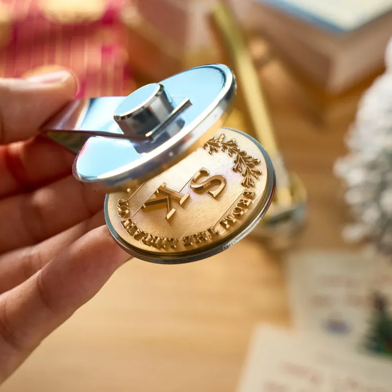 Custom Metal Book Embosser for Book Lover Gifts Handheld Personalized Embosser Book Stamp Library Stamp Gift for Readers, Teachers & Home Libraries