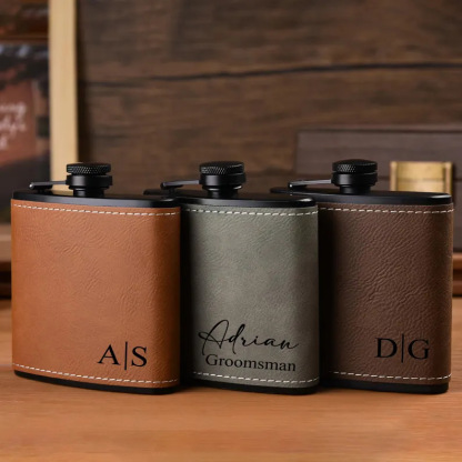 Personalized Liquor Flask Custom Flasks for Groomsmen Engraved Whiskey Flask Gifts for Groomsmen