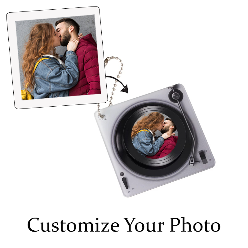 Personalized Photo Album NFC Music Acrylic Keychain Record Rotating 3d Keychain